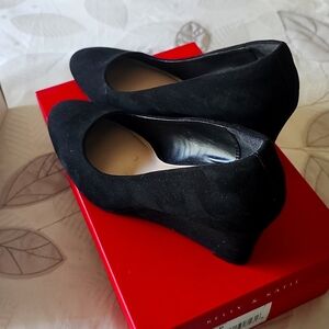 Ladies Microsuede Wedge Heels